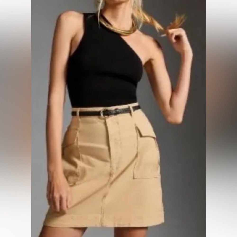 NWT Maeve Skirts | Anthropologie Maeve Cargo Skirt | cream/ tan XS |